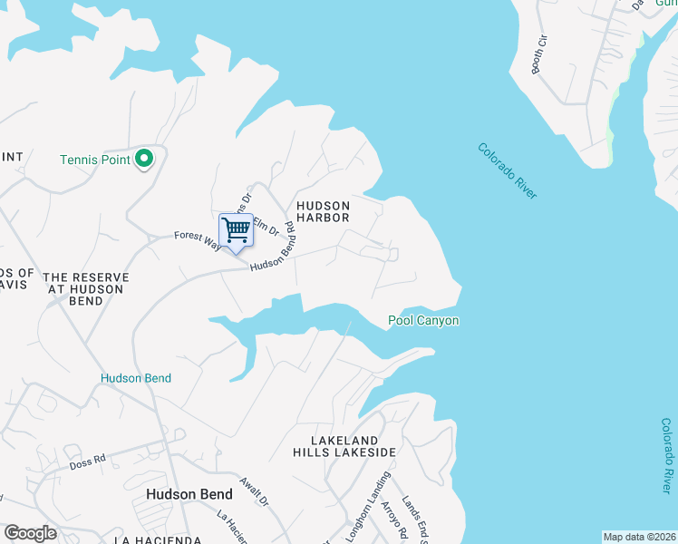 map of restaurants, bars, coffee shops, grocery stores, and more near 16005 Edwards Drive in Austin