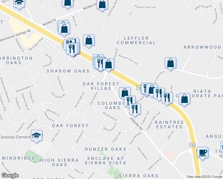 map of restaurants, bars, coffee shops, grocery stores, and more near 6502 J Gregg Cove in Austin