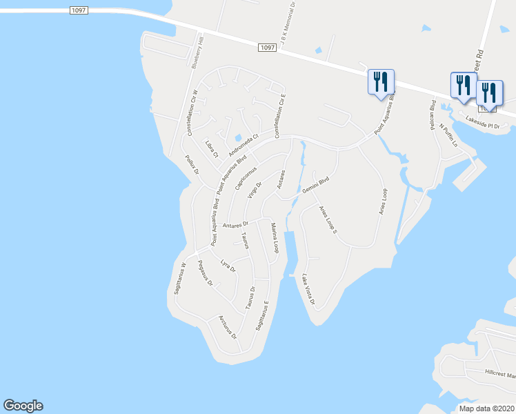 map of restaurants, bars, coffee shops, grocery stores, and more near 12637 Antares in Willis
