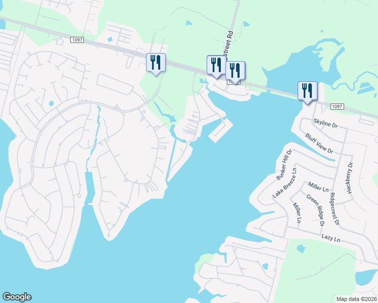 map of restaurants, bars, coffee shops, grocery stores, and more near 12723 Osprey Court in Willis