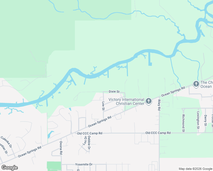 map of restaurants, bars, coffee shops, grocery stores, and more near 8800 Dixie St in Ocean Springs