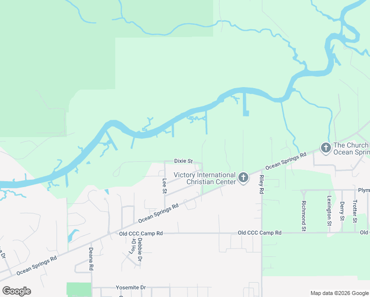 map of restaurants, bars, coffee shops, grocery stores, and more near 8800 Dixie Street in Ocean Springs