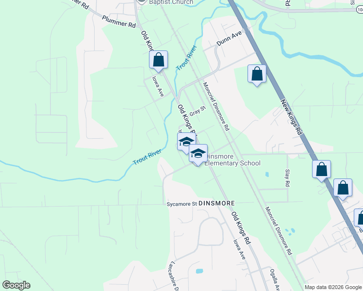 map of restaurants, bars, coffee shops, grocery stores, and more near 10658 Iowa Avenue in Jacksonville