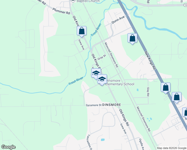 map of restaurants, bars, coffee shops, grocery stores, and more near 10658 Iowa Avenue in Jacksonville