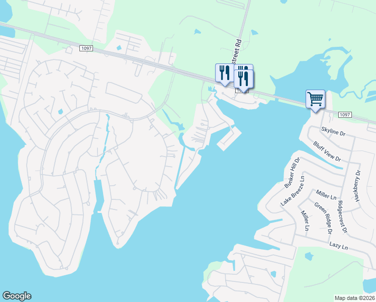 map of restaurants, bars, coffee shops, grocery stores, and more near 12723 Osprey Court in Willis