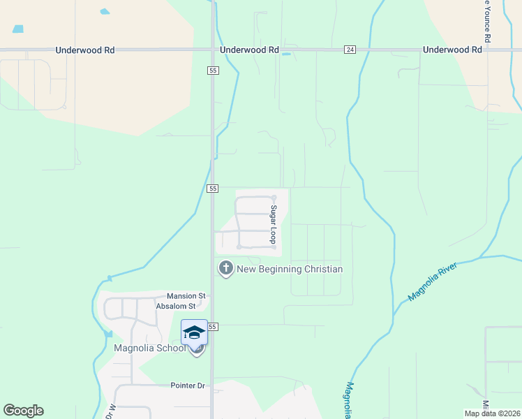 map of restaurants, bars, coffee shops, grocery stores, and more near 16673 Vanilla Drive in Foley