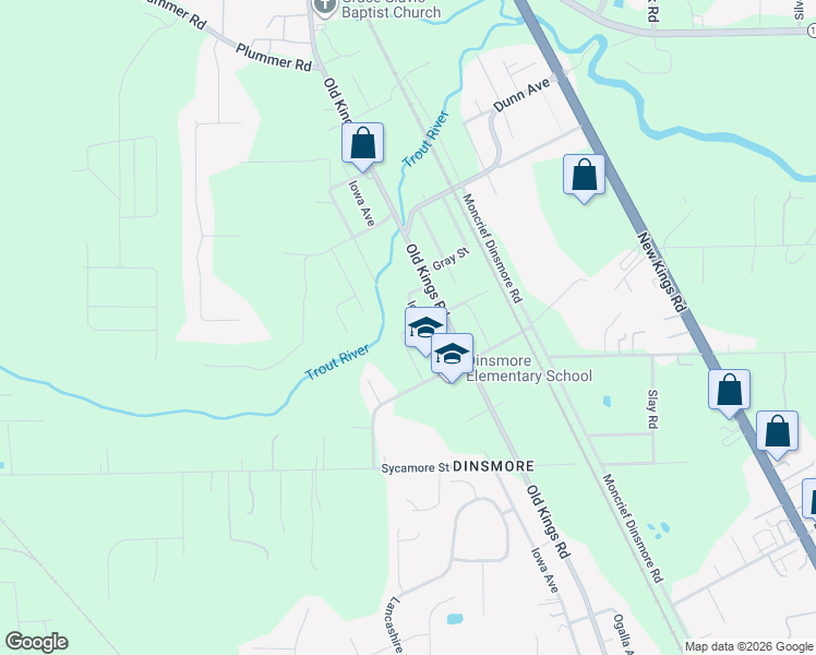 map of restaurants, bars, coffee shops, grocery stores, and more near 10658 Iowa Avenue in Jacksonville
