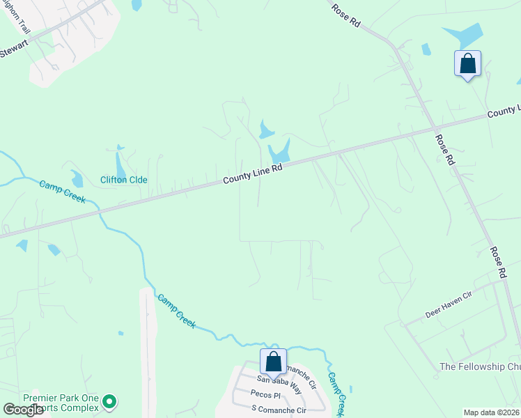 map of restaurants, bars, coffee shops, grocery stores, and more near 8988 County Line Road in Willis