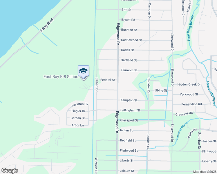 map of restaurants, bars, coffee shops, grocery stores, and more near 6546 Fern Street in Navarre
