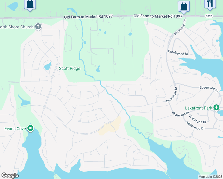map of restaurants, bars, coffee shops, grocery stores, and more near 185 Monterrey Road West in Montgomery