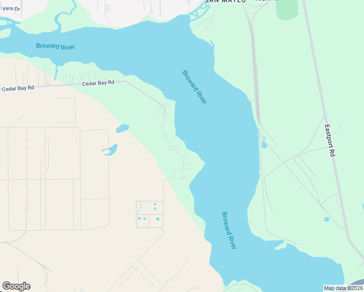 map of restaurants, bars, coffee shops, grocery stores, and more near 1639 Cedar Bay Road in Jacksonville