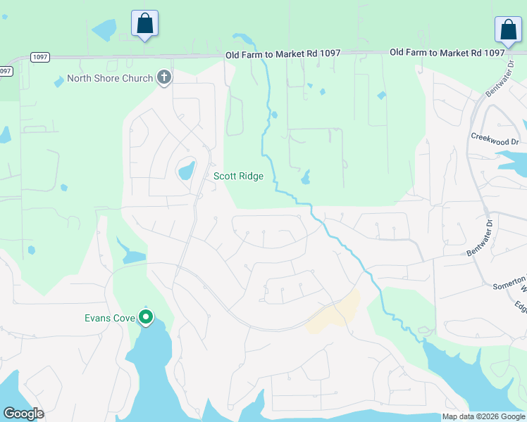 map of restaurants, bars, coffee shops, grocery stores, and more near 112 Wick Willow Road in Montgomery