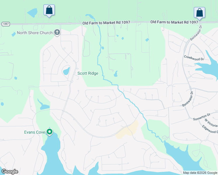 map of restaurants, bars, coffee shops, grocery stores, and more near 60 Wick Willow Road in Montgomery