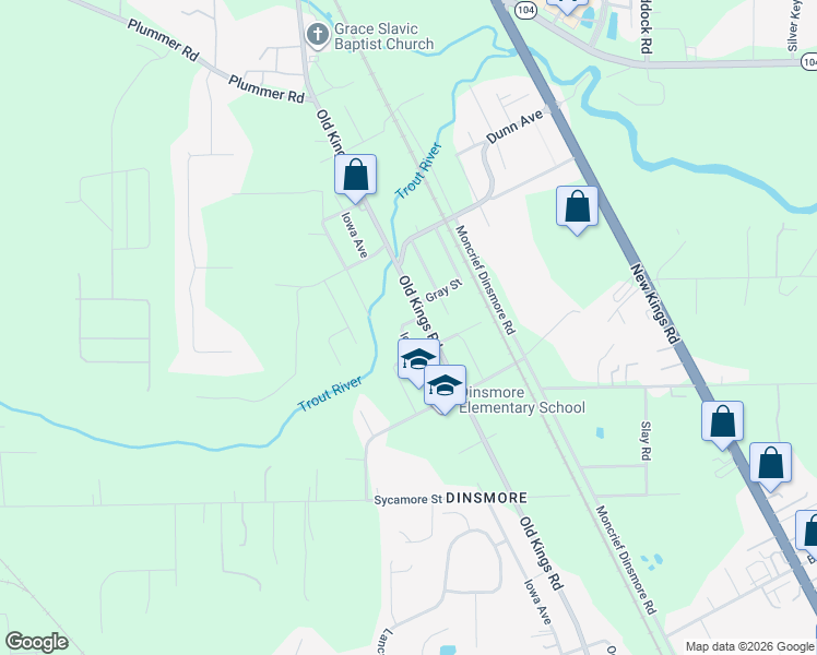 map of restaurants, bars, coffee shops, grocery stores, and more near 10730 Old Kings Road in Jacksonville
