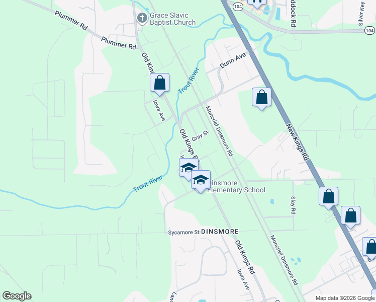 map of restaurants, bars, coffee shops, grocery stores, and more near 10730 Old Kings Road in Jacksonville