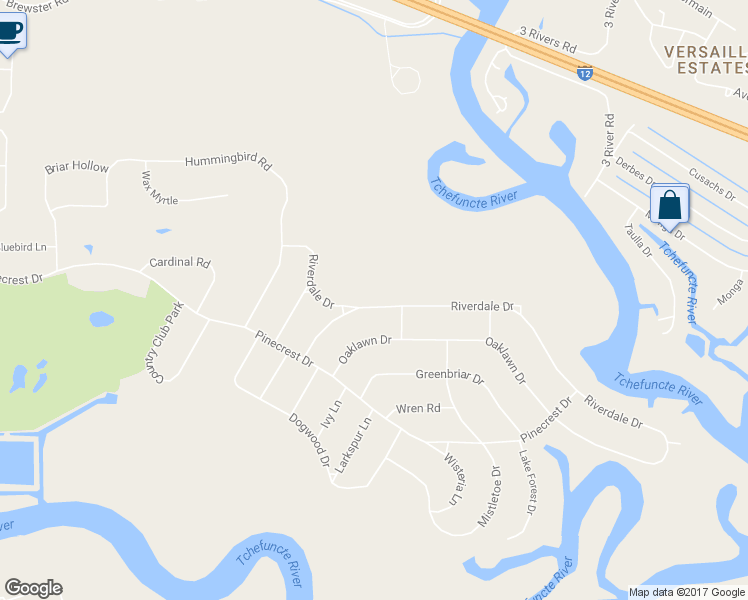 map of restaurants, bars, coffee shops, grocery stores, and more near 35 Riverdale Drive in Covington