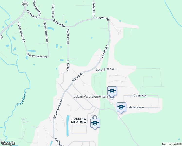 map of restaurants, bars, coffee shops, grocery stores, and more near 11879 Brown Road in Denham Springs