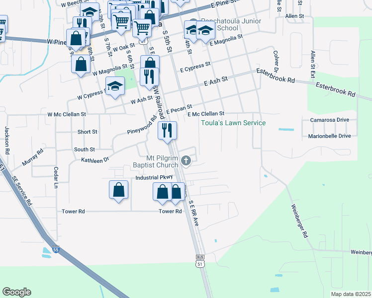 Lakeside Circle, Ponchatoula LA Walk Score