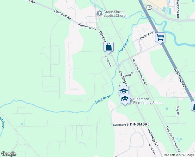 map of restaurants, bars, coffee shops, grocery stores, and more near 10784 Boddens Road in Jacksonville