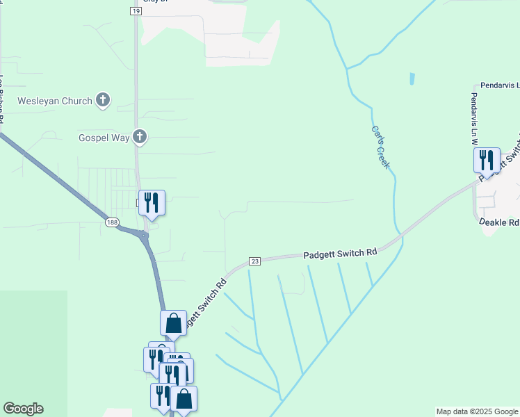 map of restaurants, bars, coffee shops, grocery stores, and more near 8351 McKee Road North in Irvington