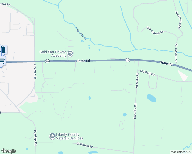 map of restaurants, bars, coffee shops, grocery stores, and more near 12257 Florida 20 in Bristol