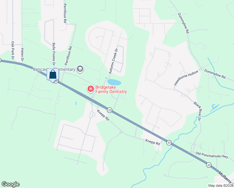 map of restaurants, bars, coffee shops, grocery stores, and more near 109 Autumn Creek Drive in Madisonville