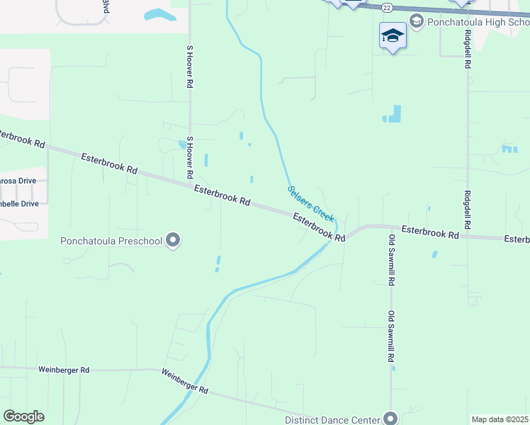 map of restaurants, bars, coffee shops, grocery stores, and more near 19160 Esterbrook Road in Ponchatoula