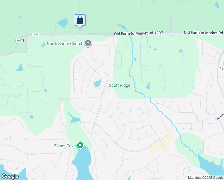 map of restaurants, bars, coffee shops, grocery stores, and more near 34 Stanford Court in Montgomery