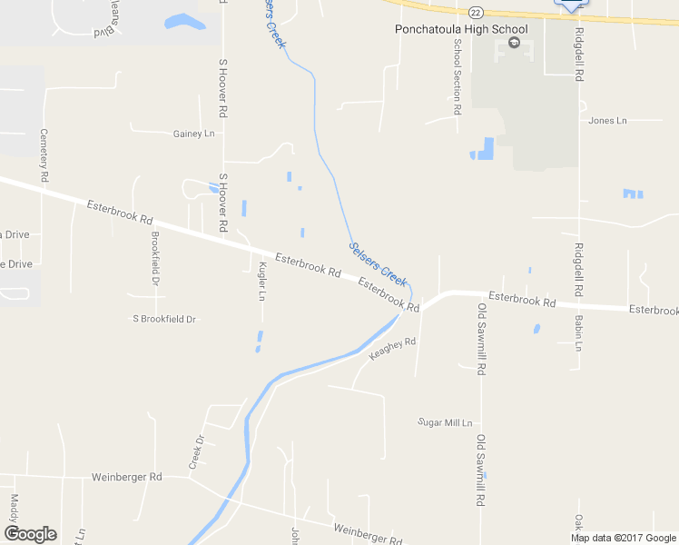 map of restaurants, bars, coffee shops, grocery stores, and more near 19179 Esterbrook Road in Ponchatoula