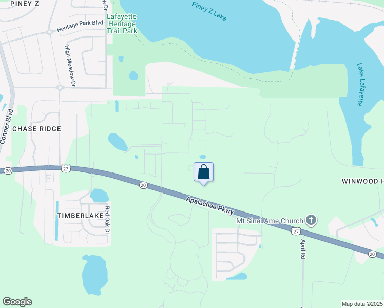 map of restaurants, bars, coffee shops, grocery stores, and more near 1163 March Road in Tallahassee