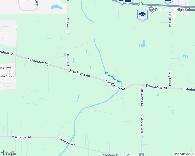 map of restaurants, bars, coffee shops, grocery stores, and more near 19160 Esterbrook Road in Ponchatoula