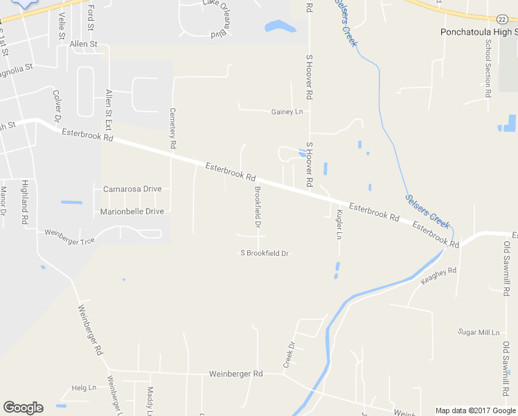 map of restaurants, bars, coffee shops, grocery stores, and more near 39336 Brookfield Drive in Ponchatoula