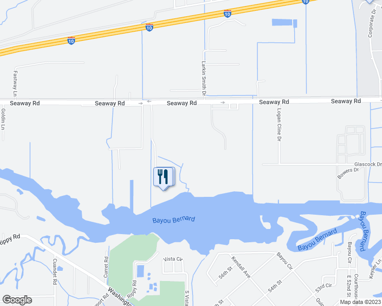 map of restaurants, bars, coffee shops, grocery stores, and more near 13247B Seaway Road in Gulfport