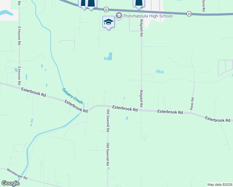 map of restaurants, bars, coffee shops, grocery stores, and more near 19435 Esterbrook Road in Ponchatoula