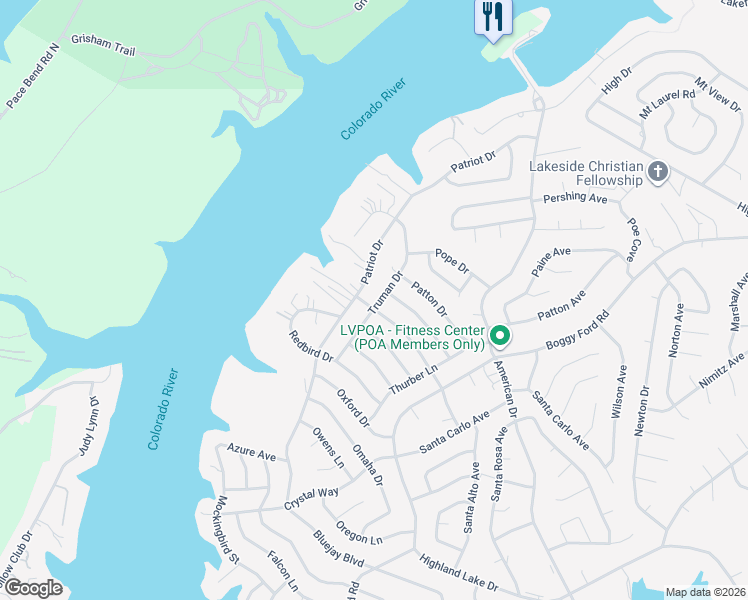 map of restaurants, bars, coffee shops, grocery stores, and more near 21900 Osage Lane in Leander