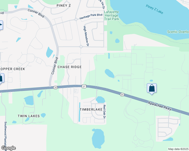 map of restaurants, bars, coffee shops, grocery stores, and more near 2134 Honeycutt Trail in Tallahassee