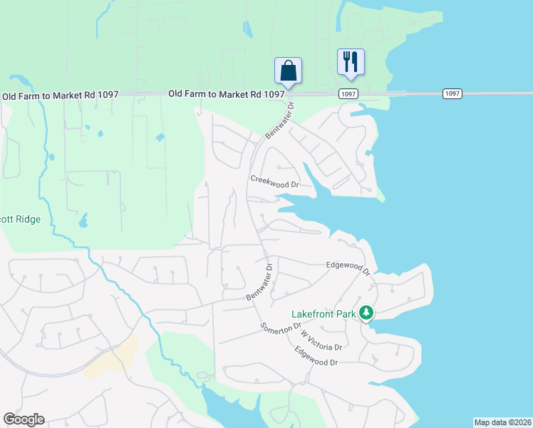 map of restaurants, bars, coffee shops, grocery stores, and more near 26 Winthrop Harbor Street South in Montgomery