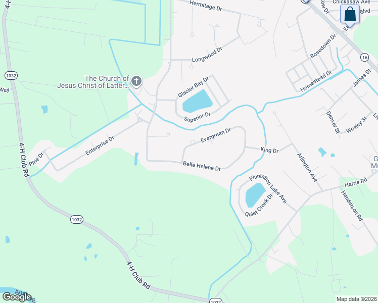 map of restaurants, bars, coffee shops, grocery stores, and more near 7950 Evergreen Drive in Denham Springs
