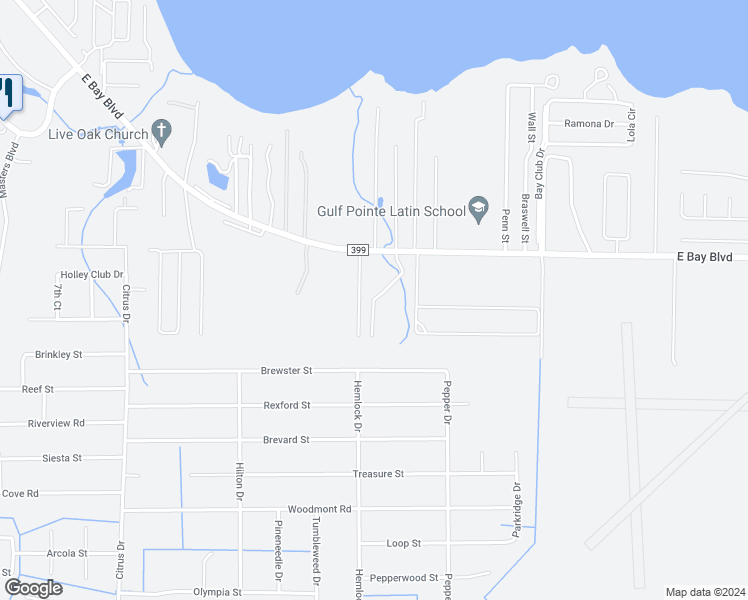 map of restaurants, bars, coffee shops, grocery stores, and more near 2697 New Haven Boulevard in Navarre