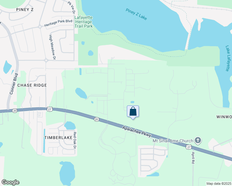 map of restaurants, bars, coffee shops, grocery stores, and more near 1163 March Road in Tallahassee