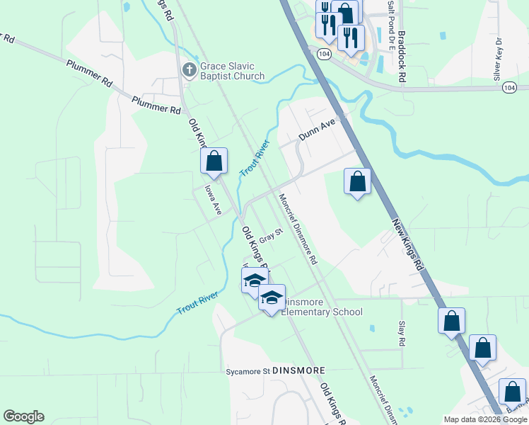 map of restaurants, bars, coffee shops, grocery stores, and more near 10866 Junia Street in Jacksonville