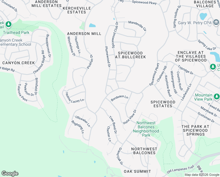 map of restaurants, bars, coffee shops, grocery stores, and more near 10509 Ronwood Drive in Austin