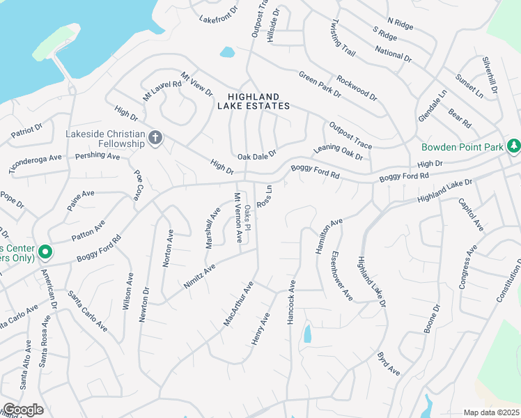 map of restaurants, bars, coffee shops, grocery stores, and more near 17 Oaks Place in Lago Vista