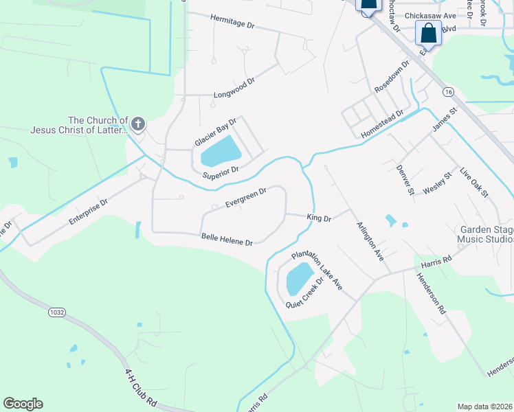 map of restaurants, bars, coffee shops, grocery stores, and more near 8110 Evergreen Drive in Denham Springs