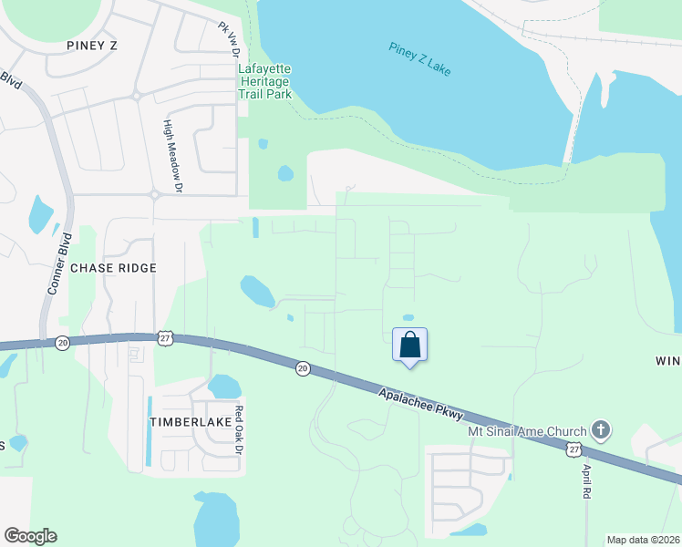 map of restaurants, bars, coffee shops, grocery stores, and more near 5551 Leaning Oak Trail in Tallahassee