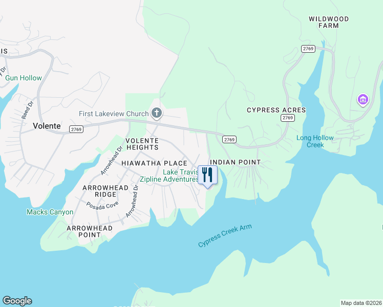 map of restaurants, bars, coffee shops, grocery stores, and more near 14516 Old Anderson Mill Road in Leander