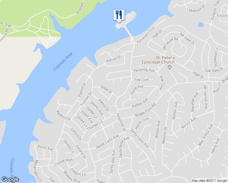 map of restaurants, bars, coffee shops, grocery stores, and more near 21700 Pope Drive in Leander