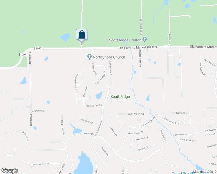 map of restaurants, bars, coffee shops, grocery stores, and more near 28 Wyndemere Drive in Montgomery