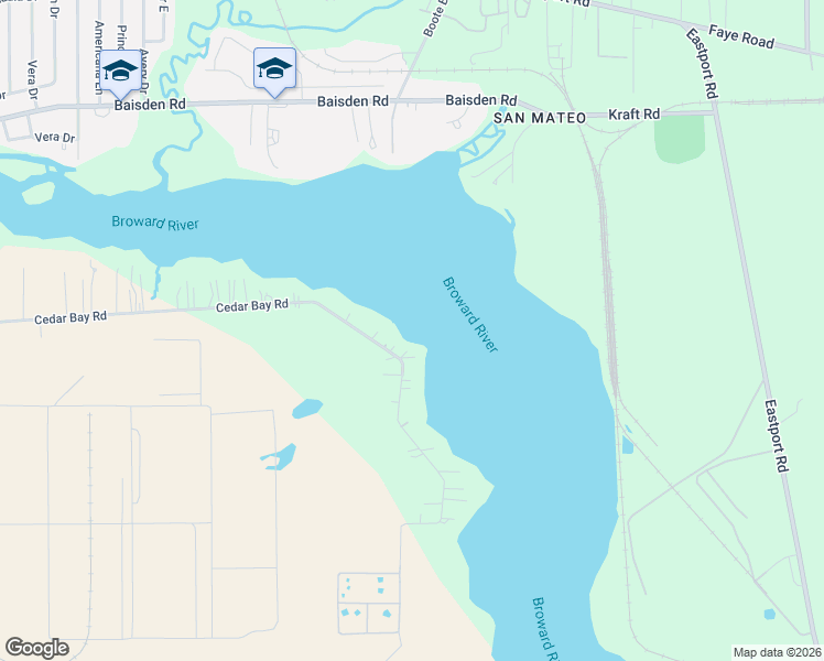 map of restaurants, bars, coffee shops, grocery stores, and more near 1439 Cedar Bay Road in Jacksonville