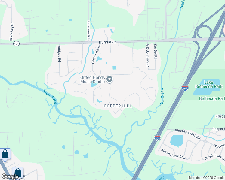 map of restaurants, bars, coffee shops, grocery stores, and more near 11005 Chitwood Drive in Jacksonville